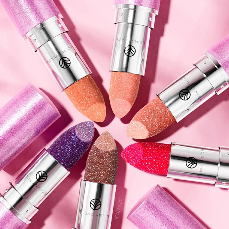 Metallic Glitter Lipstick Velvet-Glass Finish With Iridescent Glow And Long Lasting Comfort — Iridesce | KIMLUD