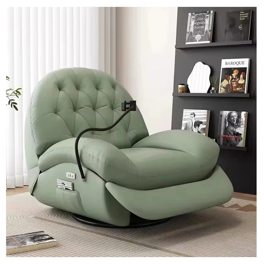 KIMLUD, Modern Multifunction Electric Leather Recliner Sofa Recliner Sofa Living Room Furniture Single Sofa Chair Wholesale, KIMLUD Womens Clothes