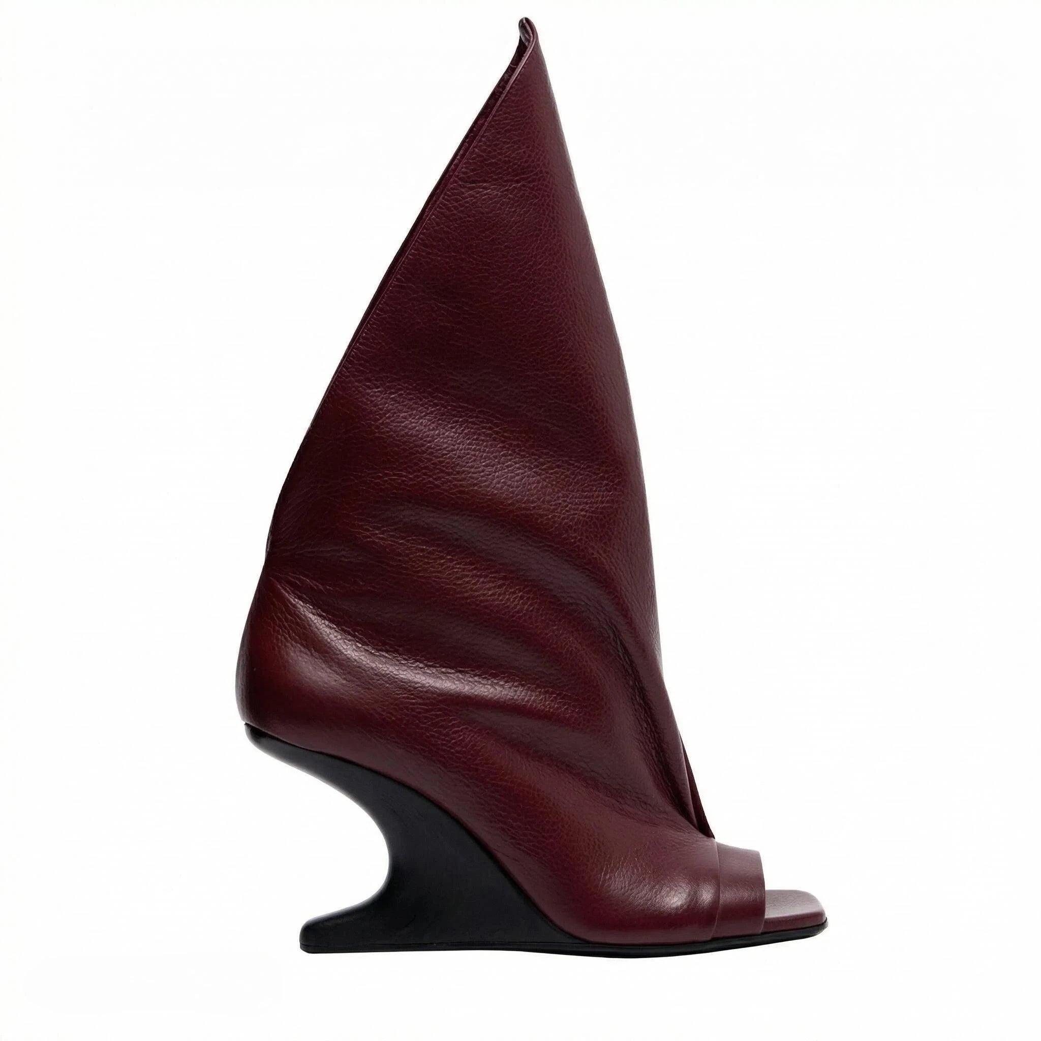 2026 European and American Women's Trendy, Niche, Personalized, Unique, Sloping, Sexy, Open Toed, Fishmouth, Sleeve Short Boots