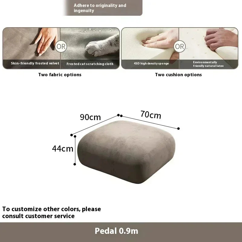 Modern Fabric Sofa Bed Foam Cushions — Beige | KIMLUD