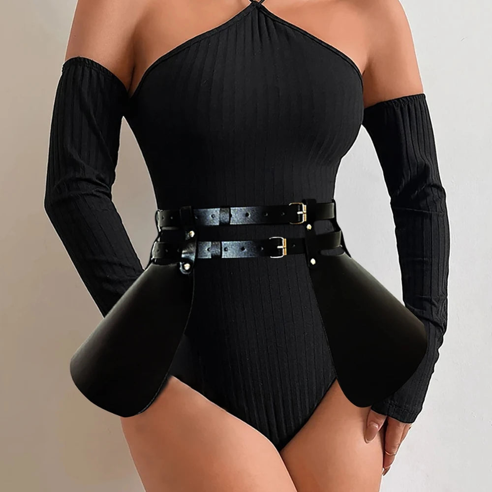 Harness Belt – Gothic Street Style – Faux Leather | KIMLUD