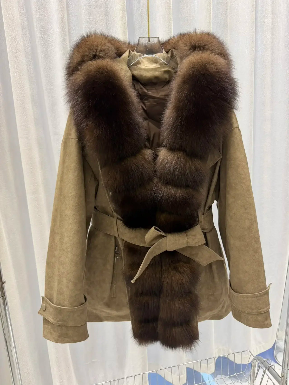 Down Parka – Fur Hooded – Duck Down – White | KIMLUD