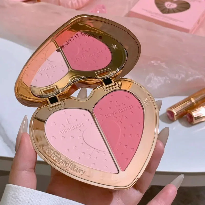 Heart Shape Lipstick – Pink Diamond Lip Glow – Pink Blusher | KIMLUD