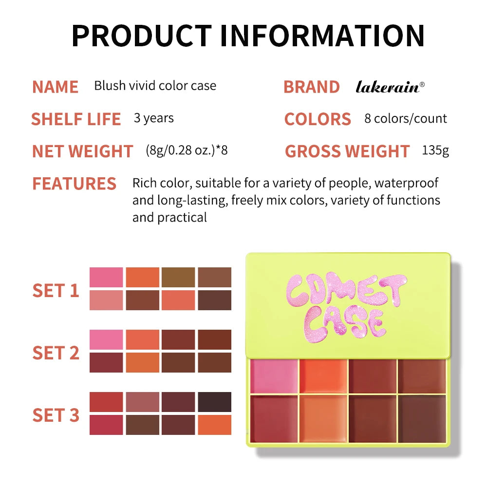 Curve Case Cream Eyebrow Cream Blush Highlighter Palette Matte Shimmer Finishes Shadow Tones Long-Lasting Cosmetics