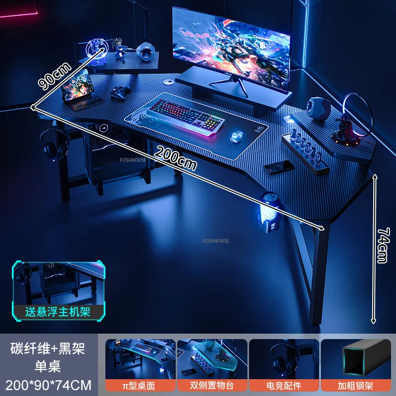 Nordic Simple Desk E-sports Gaming — Black | KIMLUD