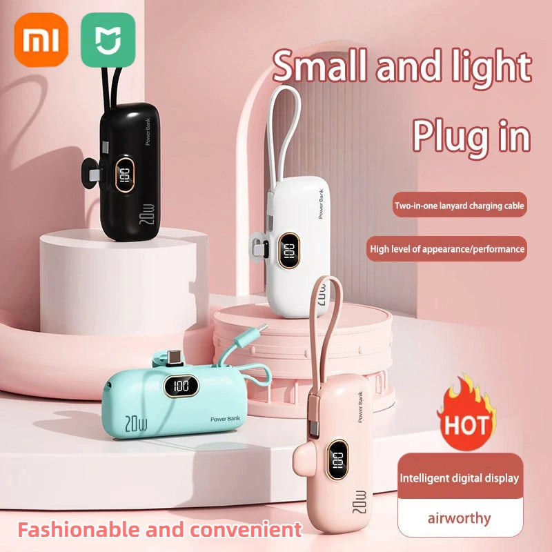 Xiaomi Mini Convenient Mobile Power Bank 30000mah Portable Fast Charging  suitable for iPhone 16 15 14 Samsung External Battery