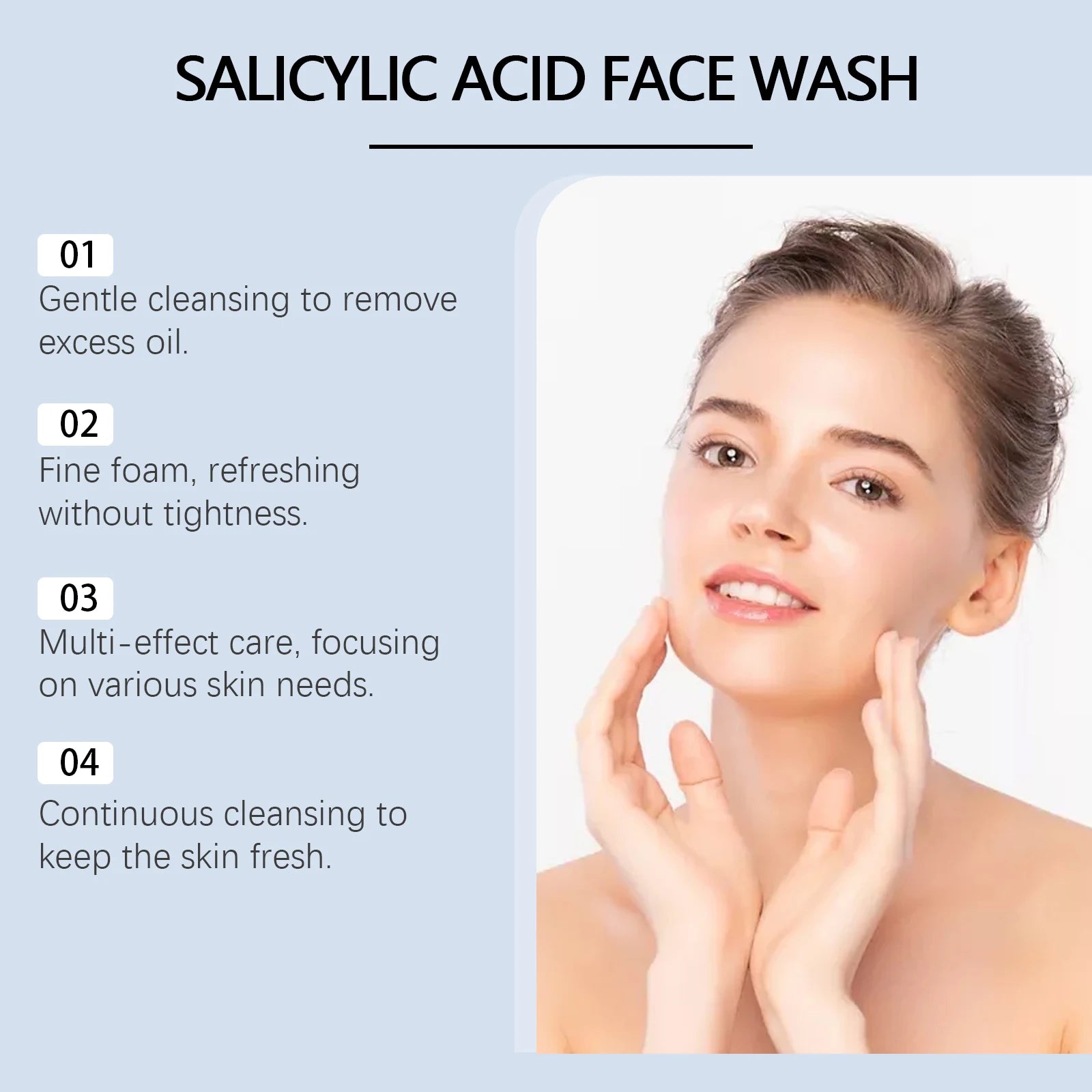 Salicylic Acid Facial Cleanser Acne Treatment — Blue | KIMLUD