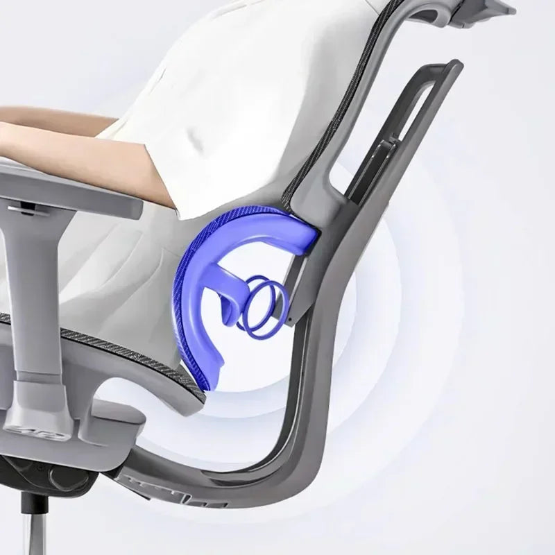 Ergonomic Mesh Office Chair With Wheels — Gray | KIMLUD