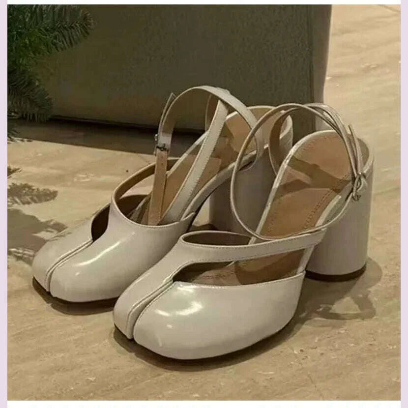 ins-style-fashion-patent-leather-split-toe-women-pumps-spring-summer-thick-high-heels-slingbacks-female-tabi-chunky-casual-shoeskimlud-womens-fashion-34621475
