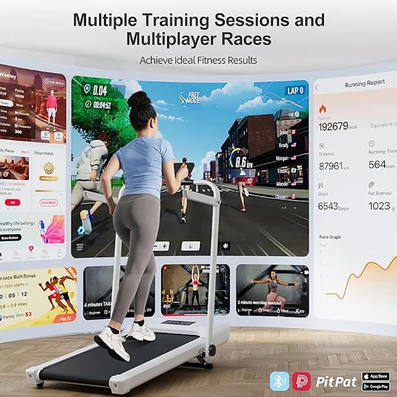 Steel Alloy Under-Desk Walking Pad Treadmill With Nine Percent Incline — Black | KIMLUD