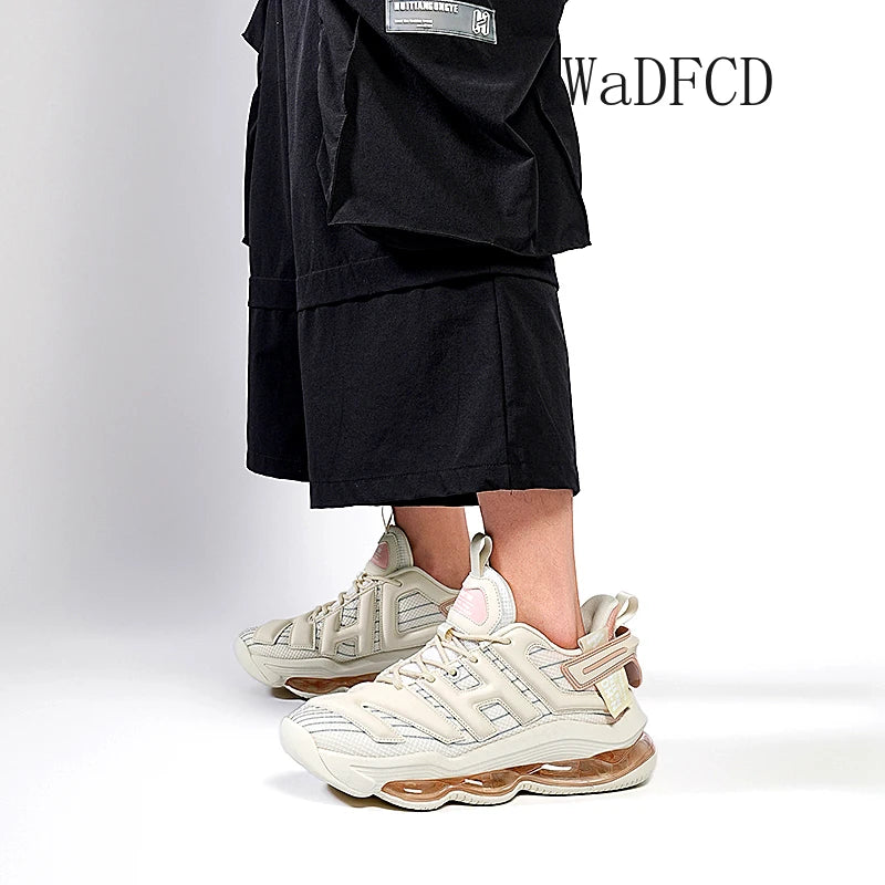 Chunky Sneakers Plus Size 45 Mens Designer Air Cushioned Basketball Shoes Fashion Casual Leather Height Increased Platform Shoes