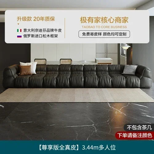 Puff Leather Sofa Bedrooms Comfortable Reclining Luxury Designer Lazy Sofa Modern Minimalist Sofy Do Salonu Home Furniture