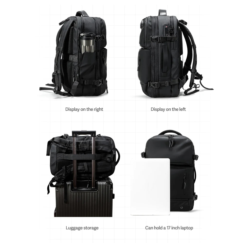 Men Travel Backpack vacuum compression 35L Laptop Backpack Business Large Capacity school Backpack Expanded Hiking backpack