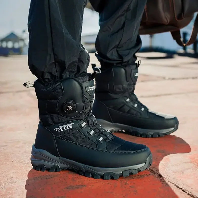 2024 Winter New Thick-soled Non-slip Comfortable Lightweight Velvet Outdoor Cotton Boots Men