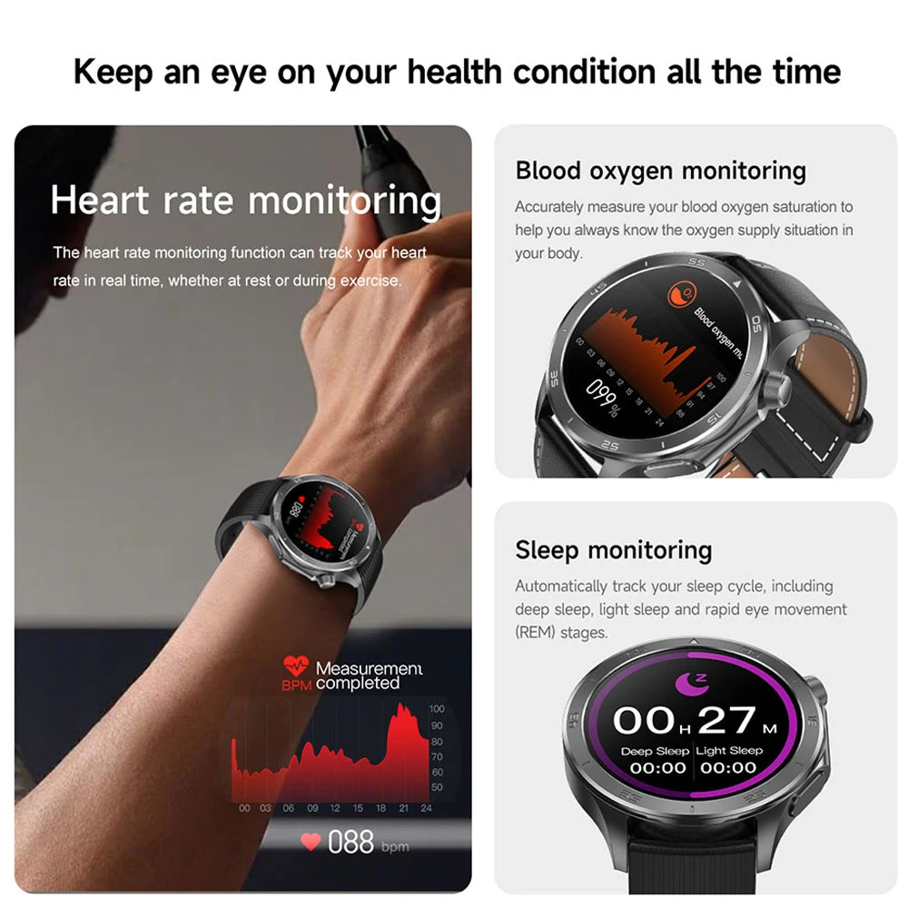 OPPO Watch X2 Latest Bluetooth Call Smartwatch Men GPS NFC Health Monitoring IP68 Waterproof Watch AMOLED HD Screen Smart Watch
