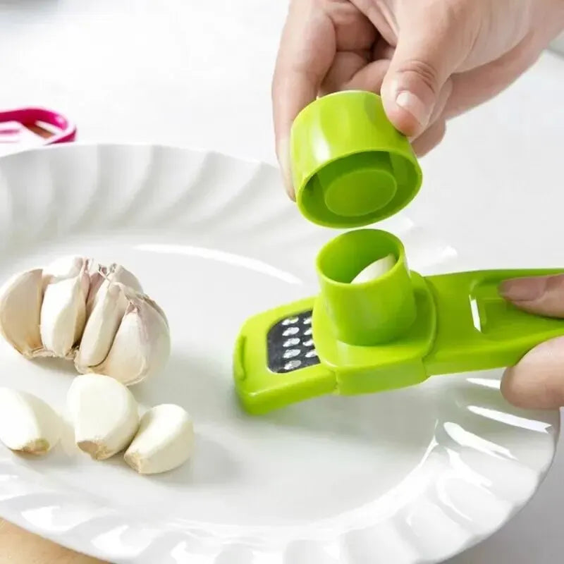 Mini Garlic Grinder – Manual Press – Green Kitchen Gadget | KIMLUD