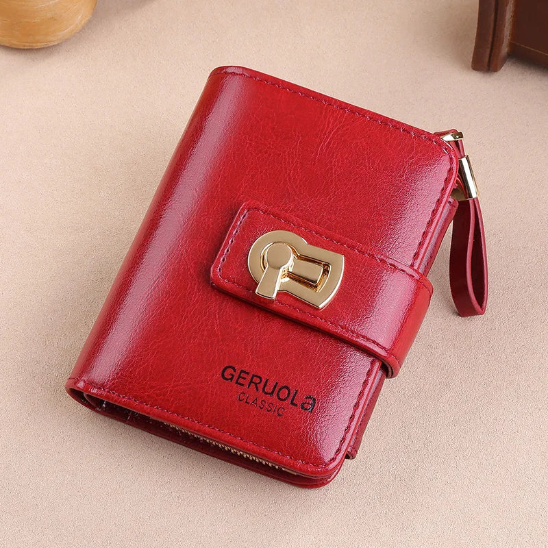Wallet – Multiple Card Slots Large Capacity – Split Leather | KIMLUD