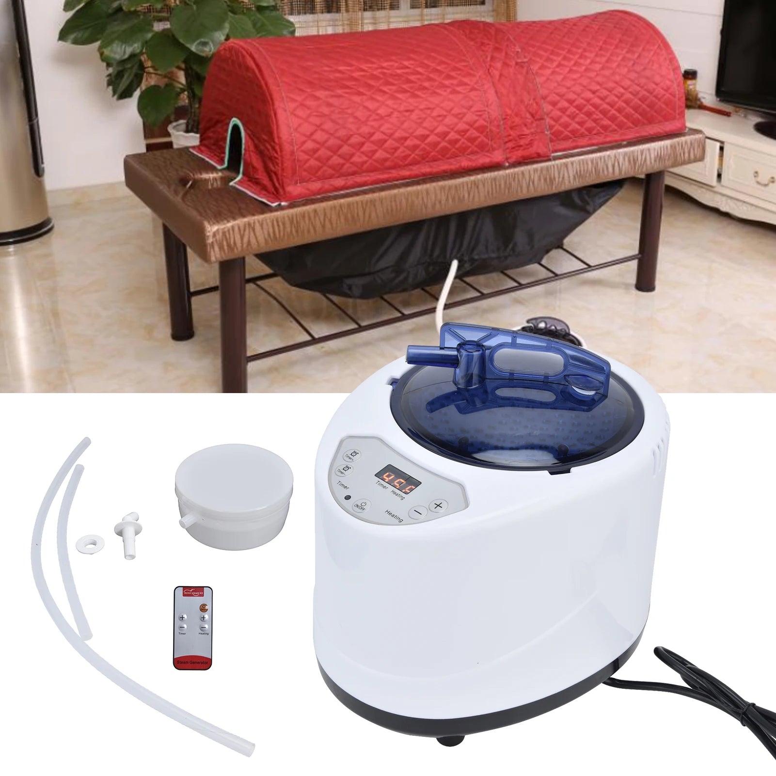 1000W Sauna Steamer Pot Machine Portable Sauna Steam Generator Fumigation Machine for Home Spa