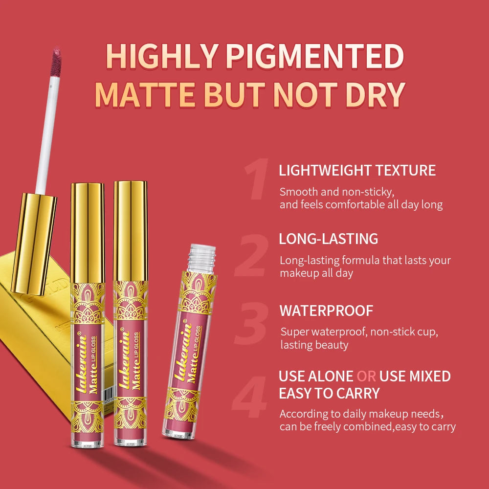 Golden Bar Lipstick Velvet Finish Intense Color — Gold | KIMLUD