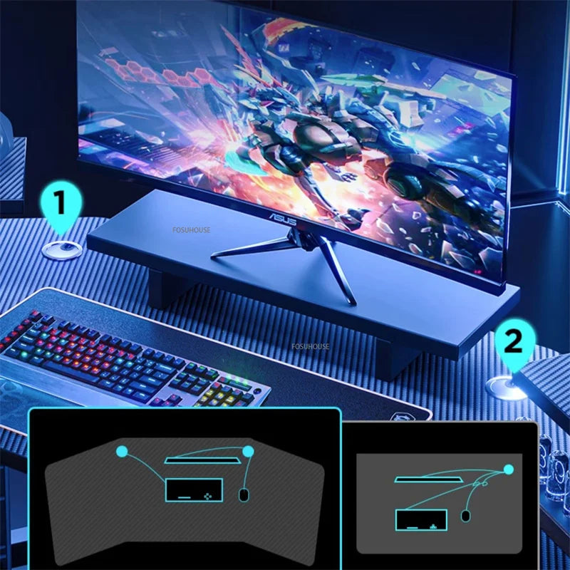 Nordic Simple Desk E-sports Gaming — Black | KIMLUD