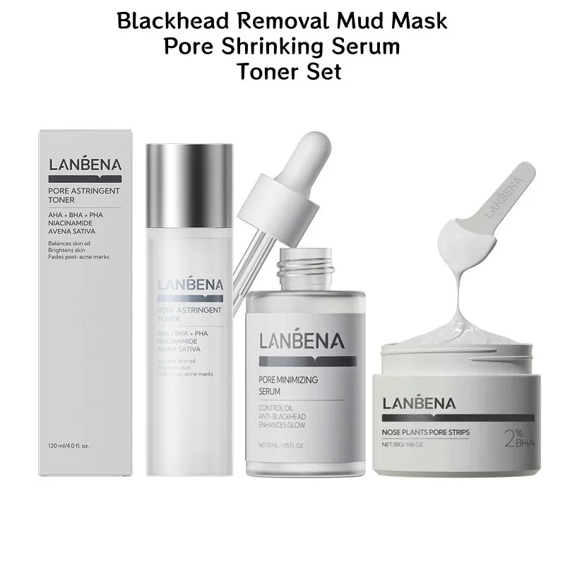 Mud Mask Set Blackhead-Removing Pore-Shrinking Toner — Black | KIMLUD