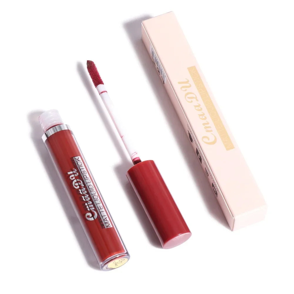 Nude Velvet Matte Lipstick Long Lasting Waterproof Rendering Non-stick Cup Makeup Lip Glaze Lips Liner Pencil Woman Cosmetics