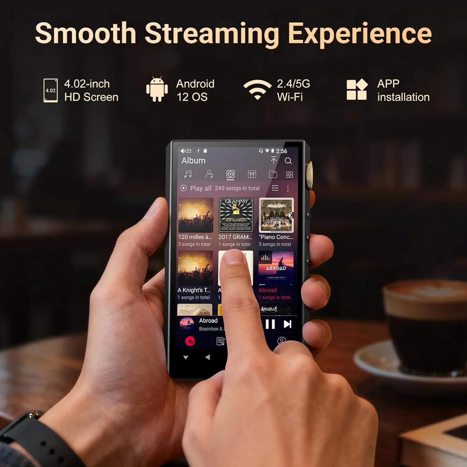 KIMLUD, Oilsky 160GB HiFi Hi-Res Audio Player,  Bluetooth and WiFi, 4.4mm Balanced, Dual ESS DAC, 4.02" Digital DSD512 Lossless Spotify, KIMLUD Womens Clothes