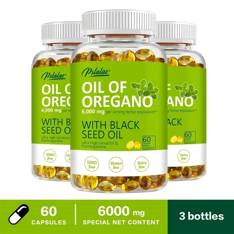 Oregano Oil - Immune and Antioxidant Support Supplement To Help Sustain Overall Well-Being, Healthy Intestinal Flora