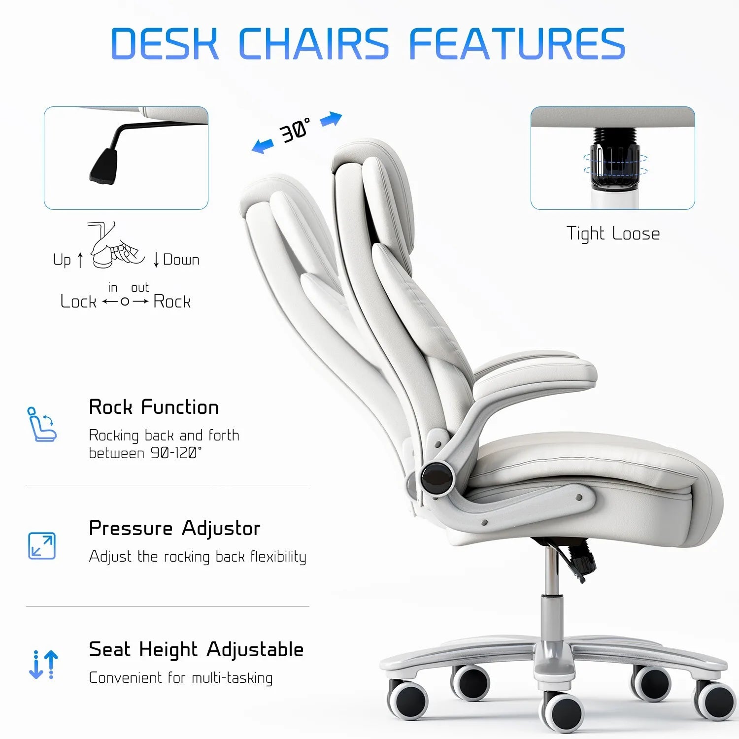 Big and Tall Fabric Computer Chair Full Stainless Steel Comfortable Ergonomic Chair
