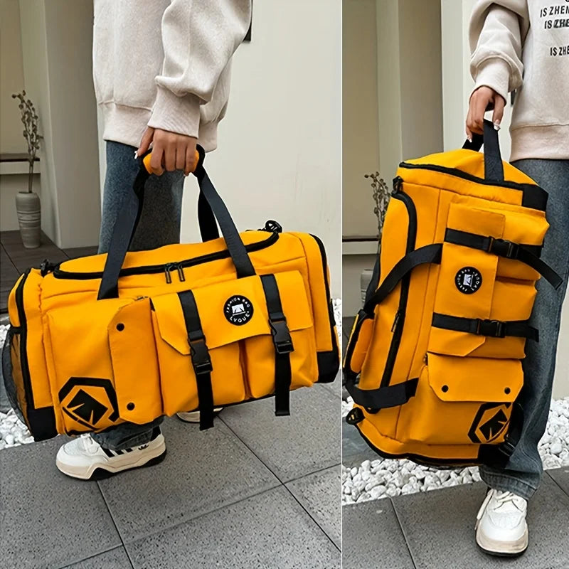 Large-capacity travel backpack, wet and dry separation sports gym bag, independent shoe storage compartment