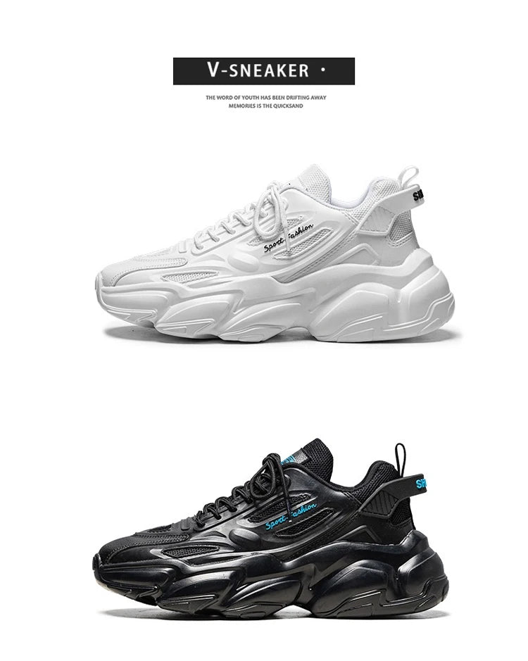 Breathable Mesh Sneakers Sport Walking — Black | KIMLUD