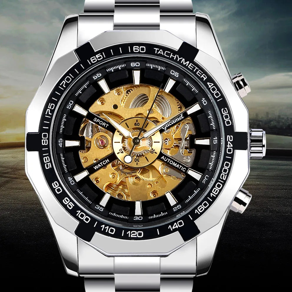 UTHAI M12 Casual and fashionable Men watch, night light automatic mechanical watch, cool clock gift，watches for man