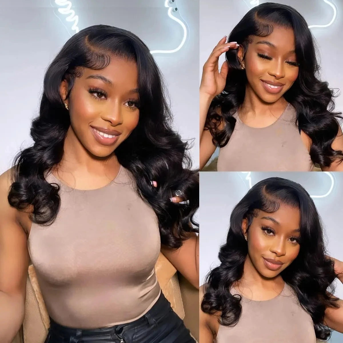Lace Front Wig – 180 Density – Human Hair – Natural Black | KIMLUD