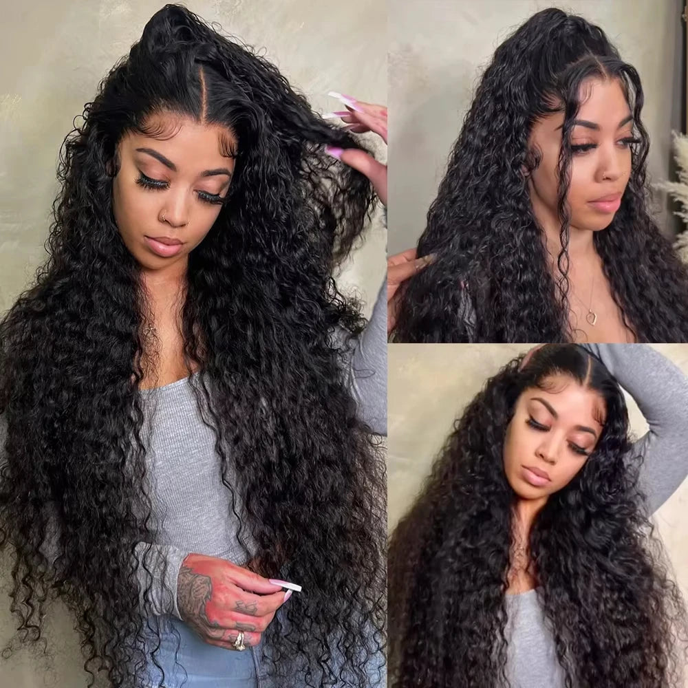 Full Lace Wig - 40-Inch Deep Wave - Brazilian Hair - Transparent Lace | KIMLUD