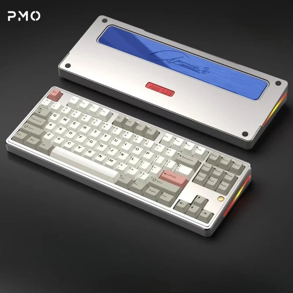 PMO Aurora80 Mechanical Keyboard Wireless Tri-mode Gasket/TOP Hot-Swap RGB Custom Aluminum Office Gaming Keyboard PC Laptop Gift