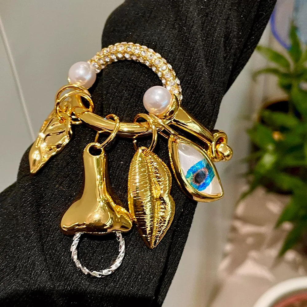 Gold-Plated Facial Feature Bangles — Gold | KIMLUD