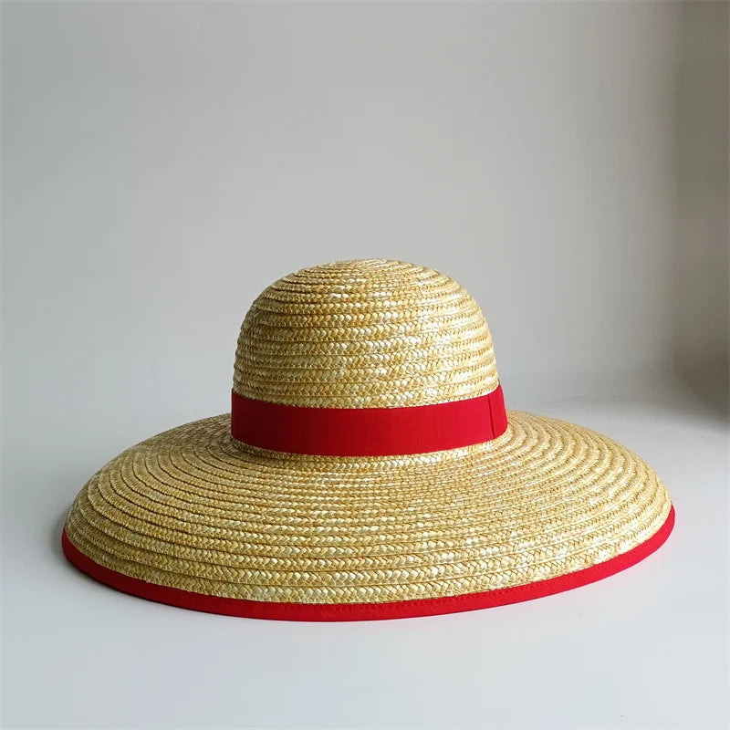 Elegant Straw Sun Hat With Ribbon — Natural | KIMLUD