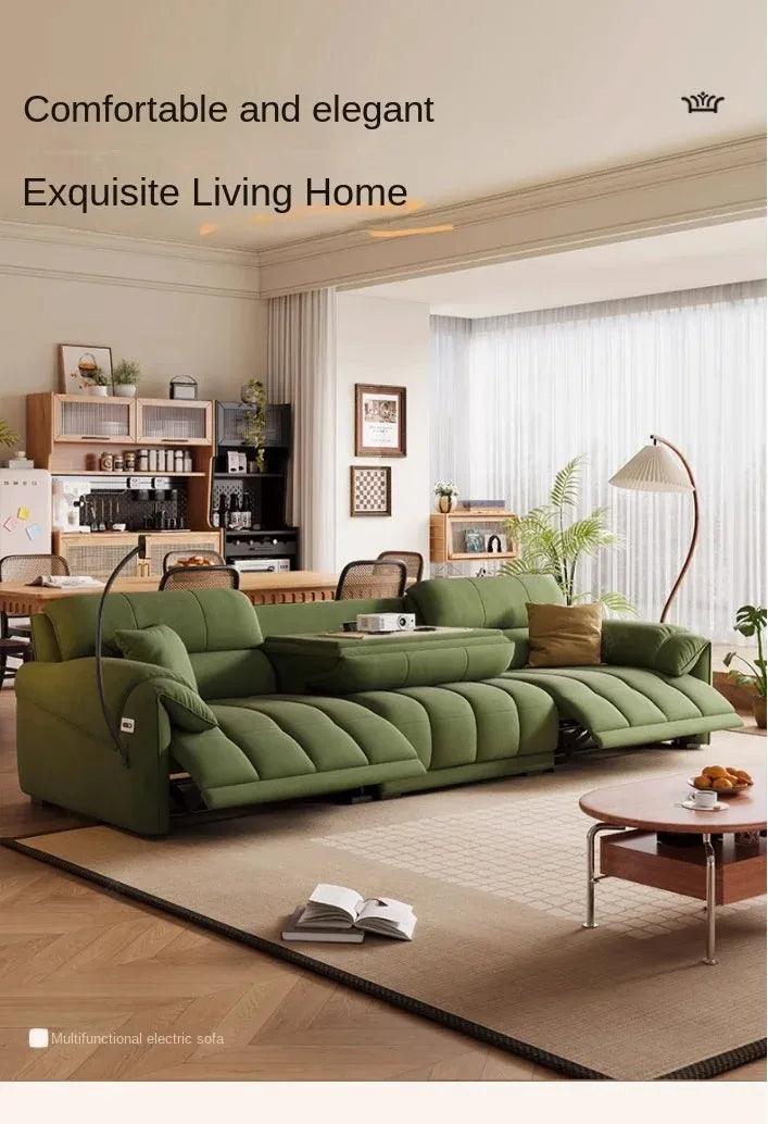 Sleek Scandinavian Fabric Solid Sofas — Green | KIMLUD