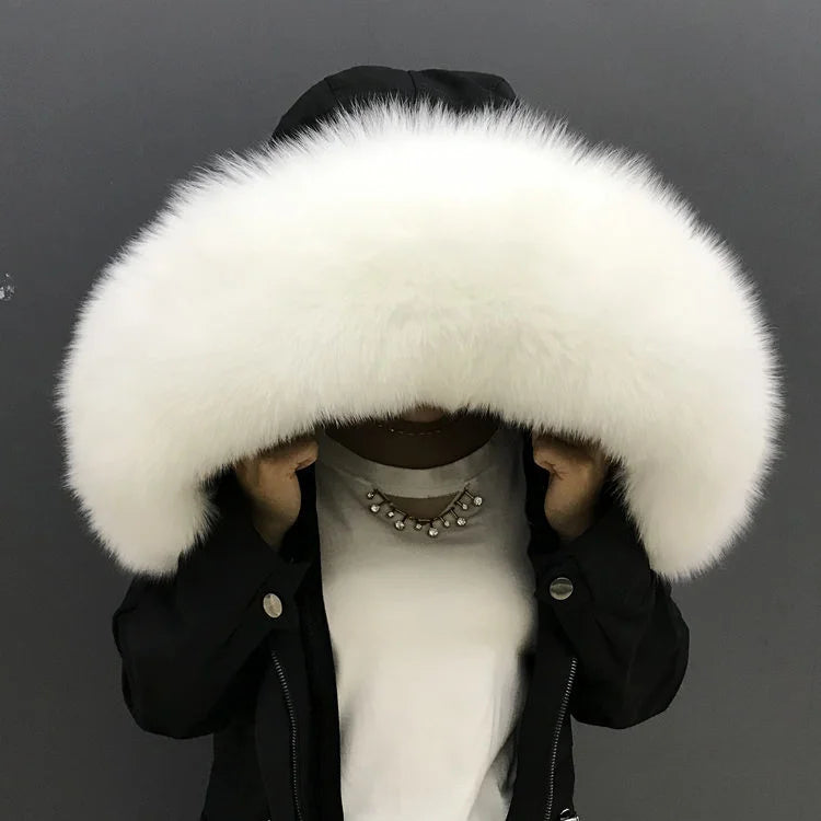 Fox Fur Collar – Hood Decor for Down Coats – Real Fox Fur | KIMLUD