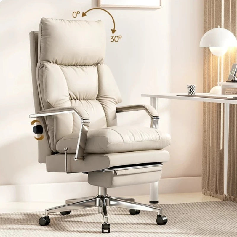 Executive Ergonomic Office Chair Sculpted Support — White | KIMLUD