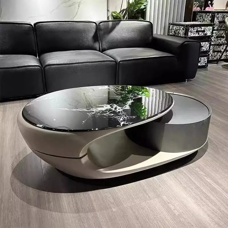 Italian Luxury Coffee Table Decoration Modern Clear Minimalist Coffee Table Unique Aesthetic Mesa Auxiliar Postmodern Furniture