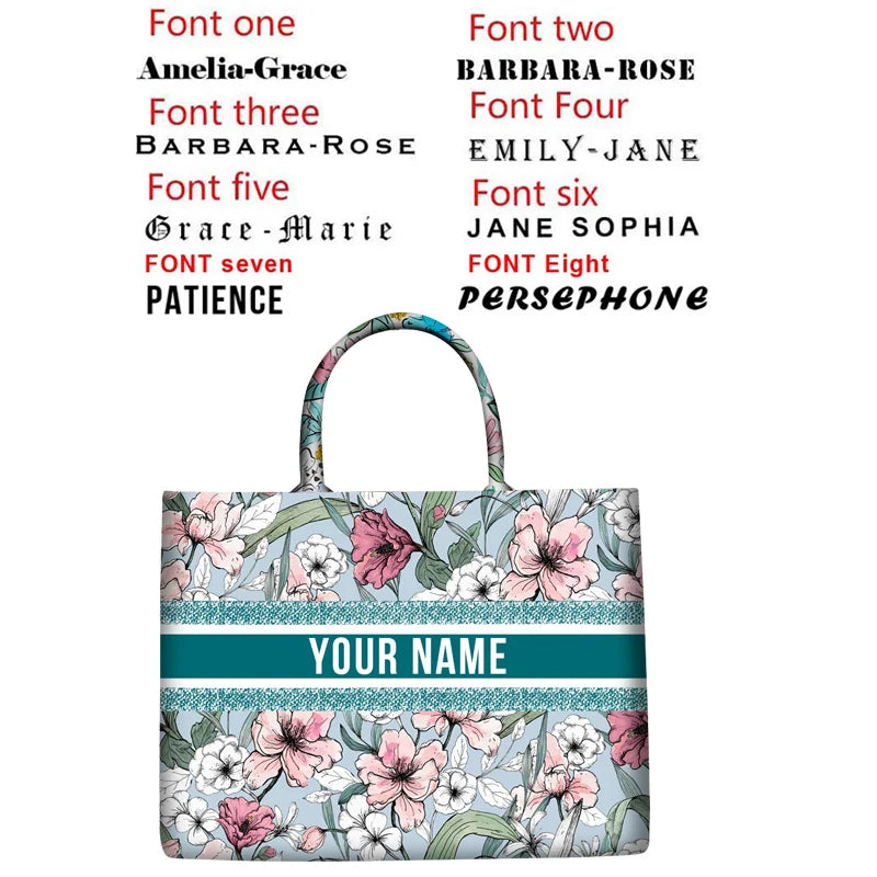 Personalized Tote Bag Canvas Printed — Natural | KIMLUD