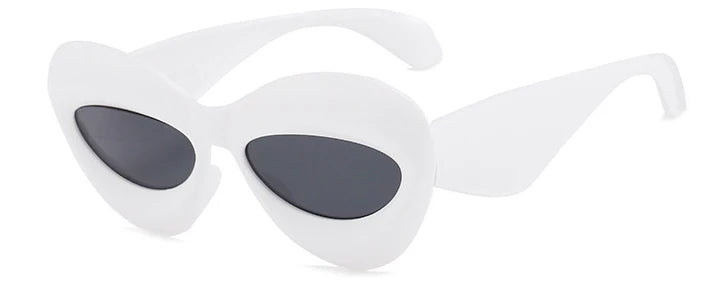 Acetate Cat Eye Sunglasses Y2K Lip Gradient — Yellow Blue Gradient | KIMLUD