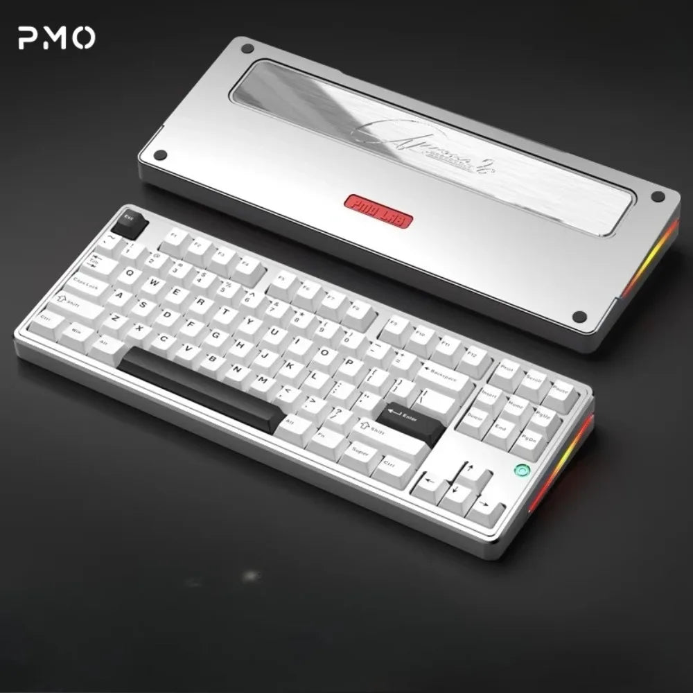 PMO Aurora80 Mechanical Keyboard Wireless Tri-mode Gasket/TOP Hot-Swap RGB Custom Aluminum Office Gaming Keyboard PC Laptop Gift