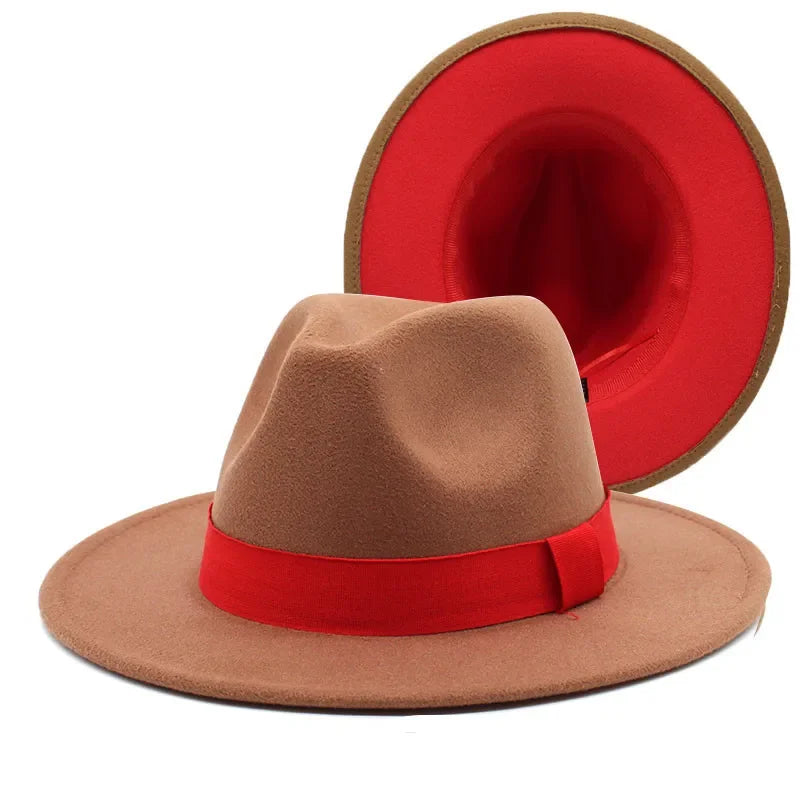 Fedora Hat – Double Sided – Polyester – Black And White | KIMLUD