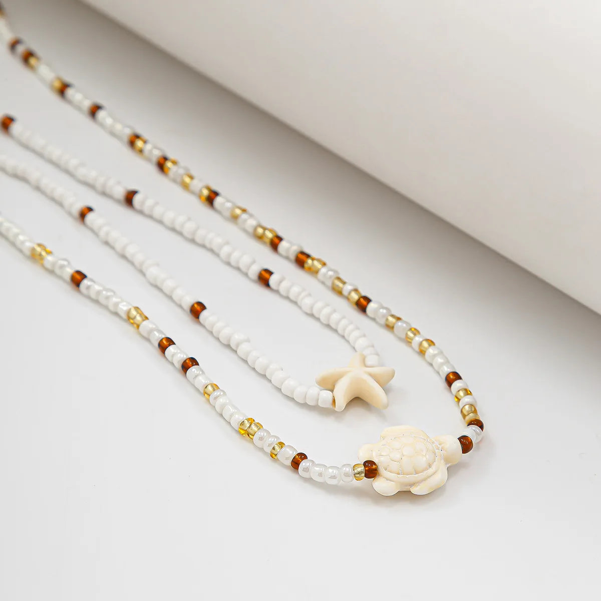 Beaded Bohemian Belly Chain Starfish Pendant — Gold | KIMLUD