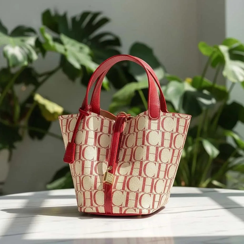 PVC Handbag Large-Capacity Commuter Travel — Beige | KIMLUD