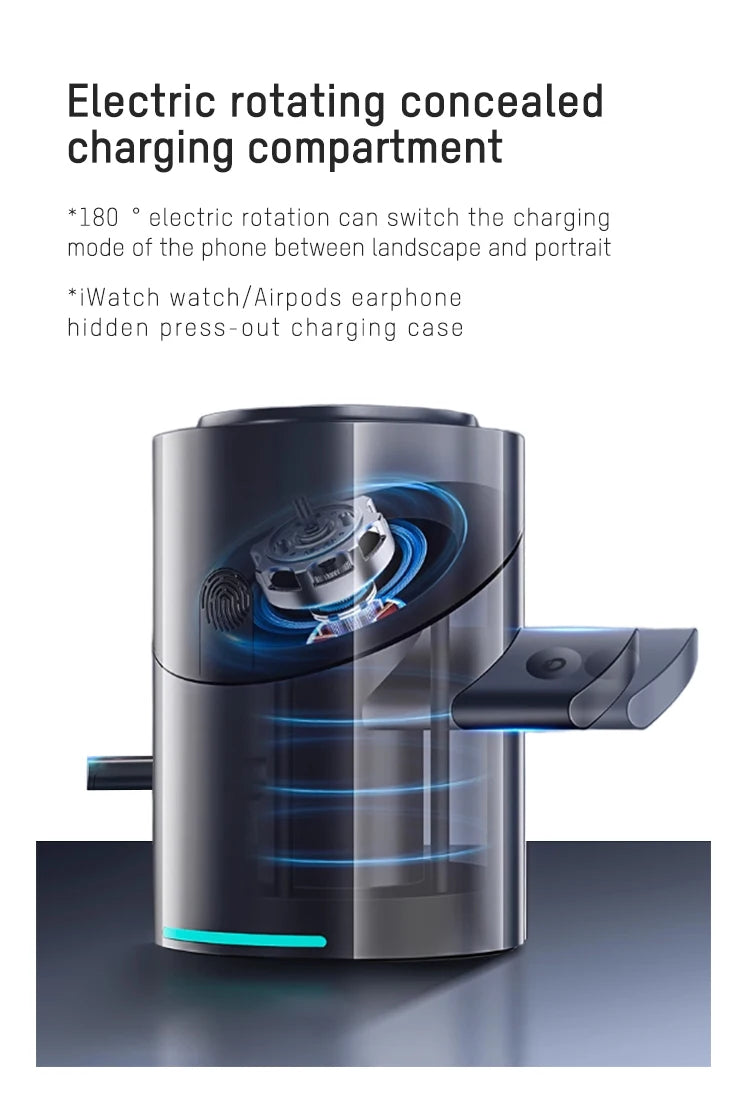 Magnetic Multifunctional Charging Station for Mobiles Earbuds Watches