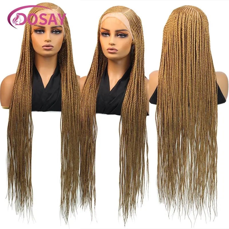 Full Lace Wig – 36 Inch – High Temperature Fiber – Burgundy | KIMLUD
