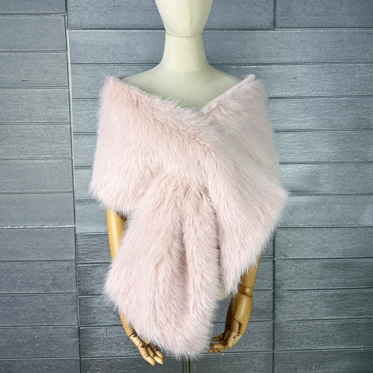 Faux Fur Scarf – Long Keep Warm – Black | KIMLUD